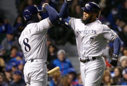 Eric Thames iguala recorde e Milwaukee Brewers surpreende Chicago Cubs - The Playoffs