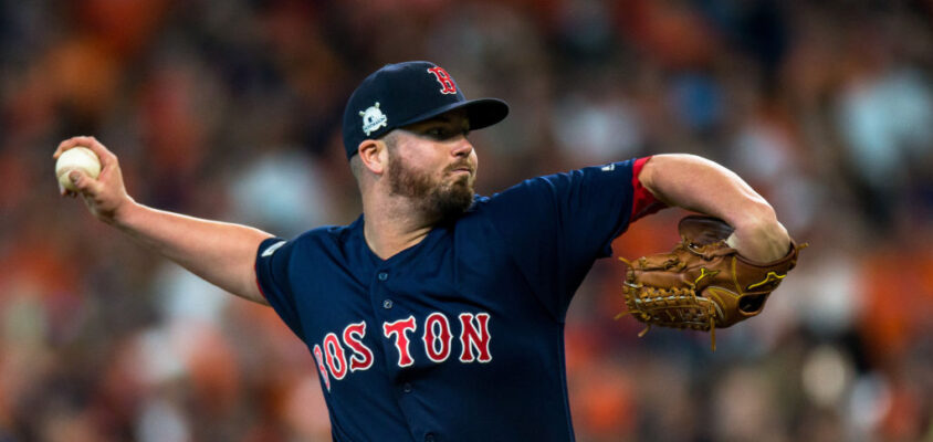 HOUSTON, TX - OCTOBER 06: Boston Red Sox relief pitcher Austin Maddox (71) delivers the pitch in the seventh inning during game two of American Division League Series between the Houston Astros and the Boston Red Sox at Minute Maid Park, Friday, October 6, 2017. Houston Astros defeated Boston Red Sox 8-2