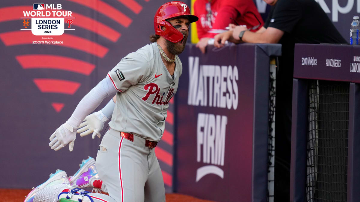 Bryce Harper lidera Phillies em vitória contra Mets na London Series