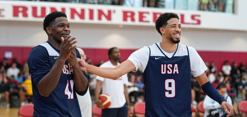 Tyrese Haliburton, Anthony Edwards - Team USA